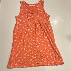 Orange Floral Kids Dress